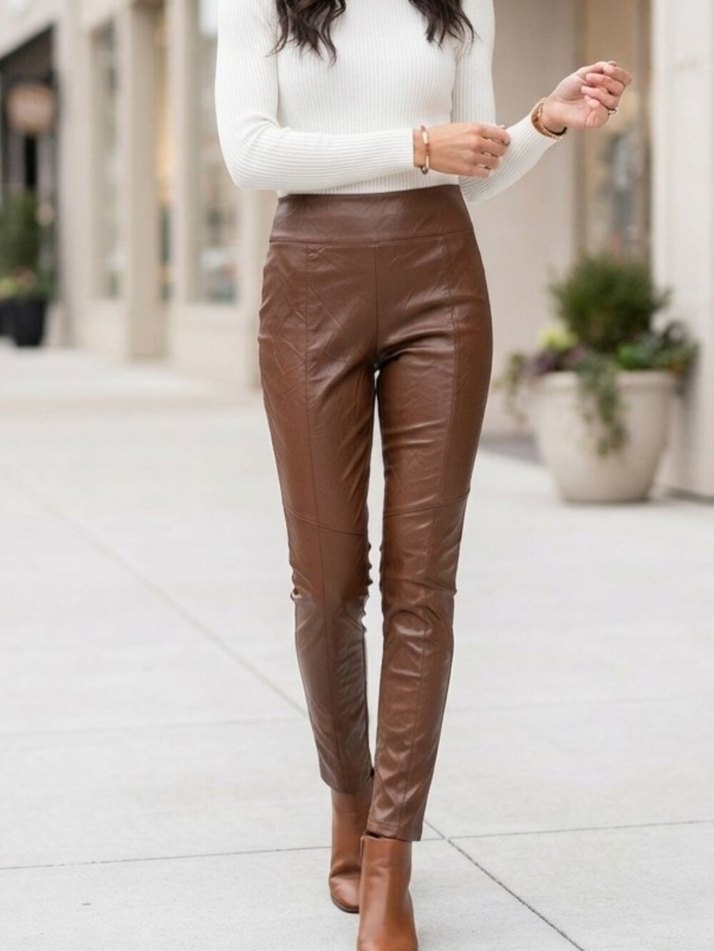 SBetro Faux Leather Pants Size S High Rise Skinny